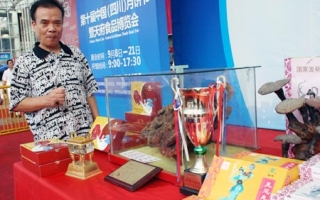 西南灵芝王亮相四川月饼节 ()