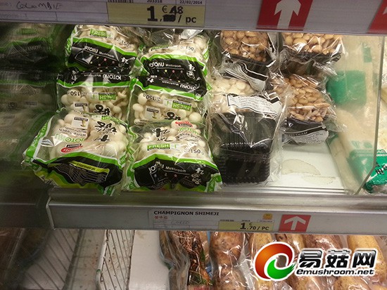 巴黎亚洲超市内销售的进口蟹味菇