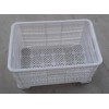 装80斤蔬菜水果周转筐，610塑料周转筐，610蘑菇周转筐