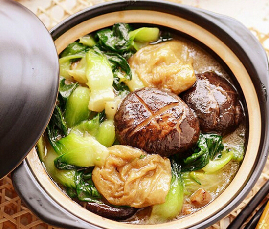 香菇彩信面筋煲