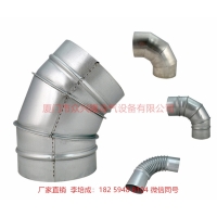 加工定制通风管道系统洁净室螺旋风管、三通、四通、变径、弯头