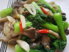 上海青炒平菇