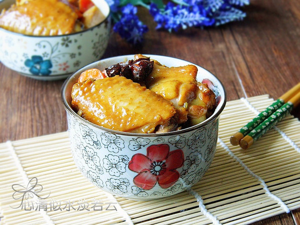 羊气美食:浓香四溢--杏鲍菇黄焖鸡翅