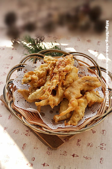 软炸平菇(图片来源于新浪博客)