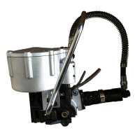 直销32mm气动钢带打包机，钢铁专用气动钢带收紧机