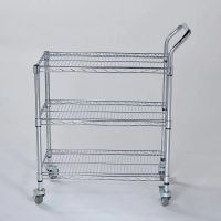 医用小推车、三层网格不锈钢小推车